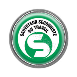 Pins rond : Sauveteur secouriste du travail