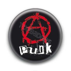 Badge Red Anarchy Punk