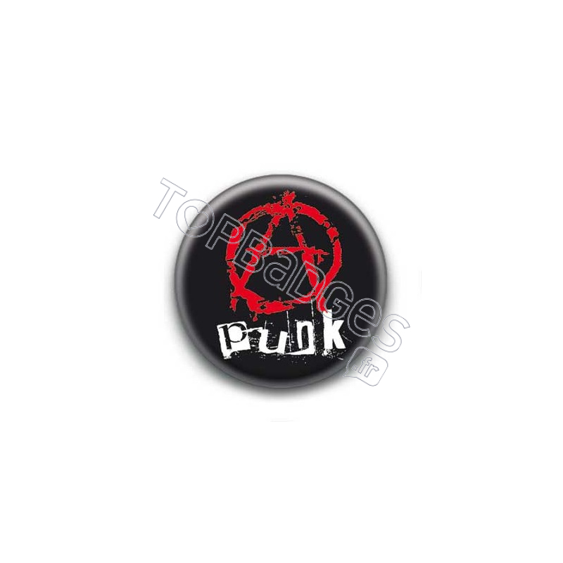 Badge Red Anarchy Punk