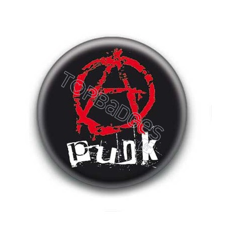 Badge Red Anarchy Punk