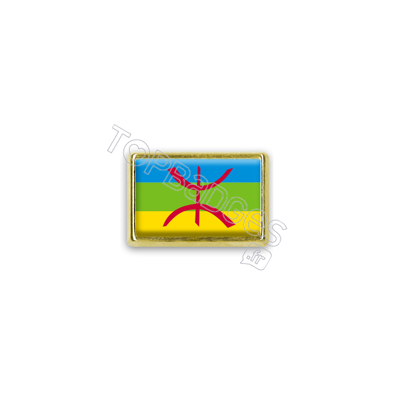 Pins rectangle : Drapeau Berbère Amazigh