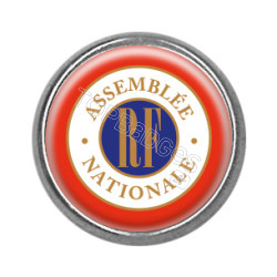 Pin's rond chromé : Assemblée nationale