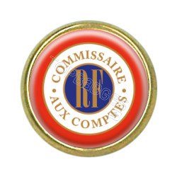 Pin's rond doré : Commissaire aux comptes