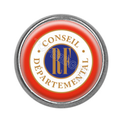 Pin's rond chromé : Conseil départemental