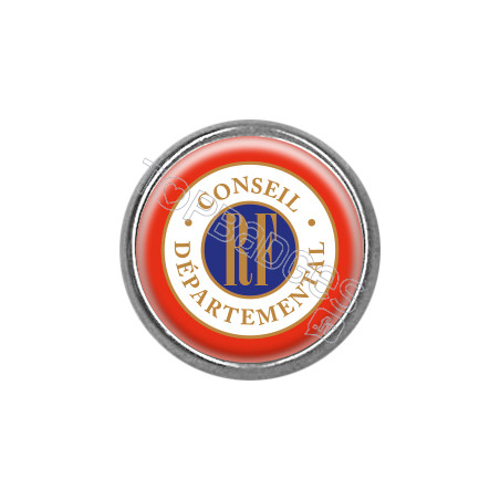 Pin's rond chromé : Conseil départemental