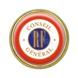 Pin's rond doré : Conseil général