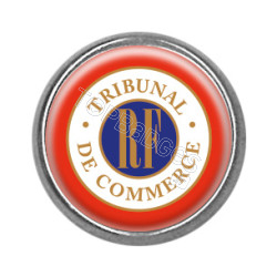 Pin's rond chromé : Tribunal de commerce