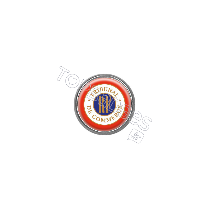 Pin's rond chromé : Tribunal de commerce