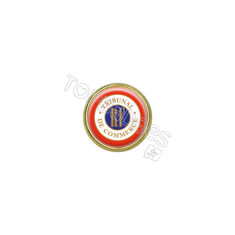Pin's rond doré : Tribunal de commerce