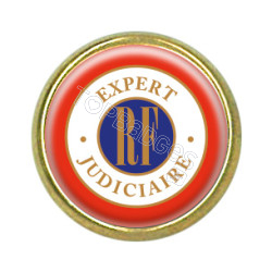 Pin's rond doré : Expert judiciaire