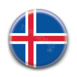Badge : Drapeau Islande