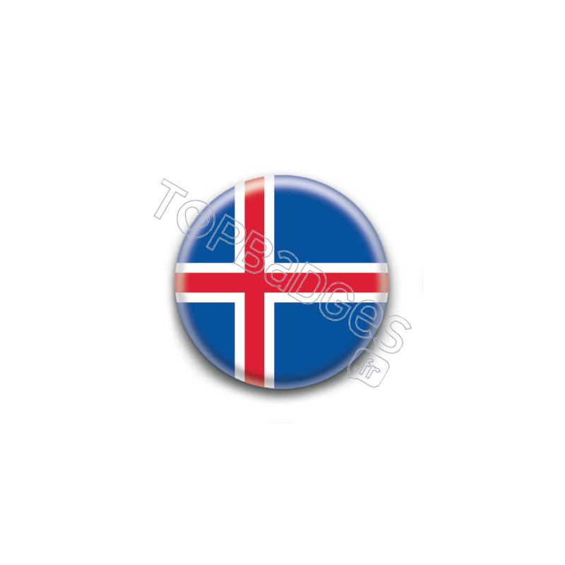 Badge : Drapeau Islande
