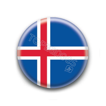 Badge : Drapeau Islande