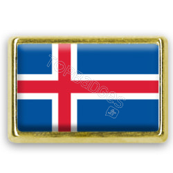 Pins rectangle : Drapeau Islande