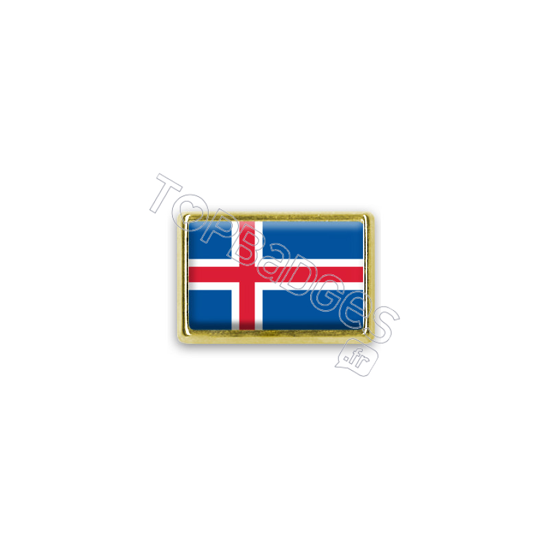 Pins rectangle : Drapeau Islande