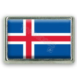 Pins rectangle : Drapeau Islande