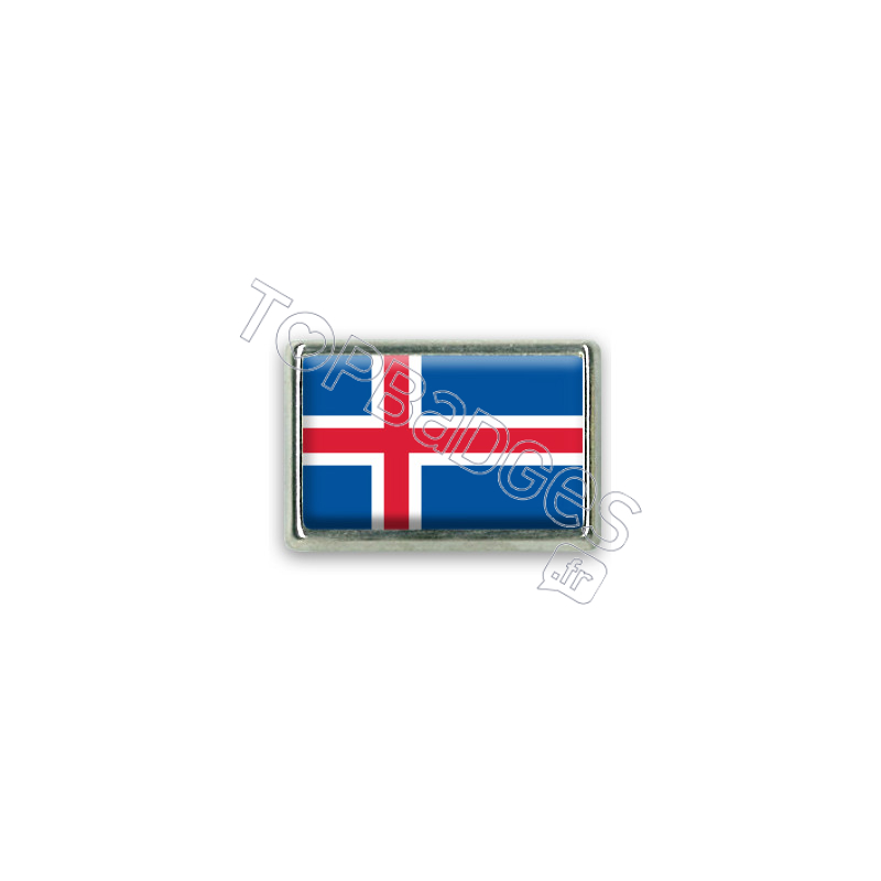 Pins rectangle : Drapeau Islande