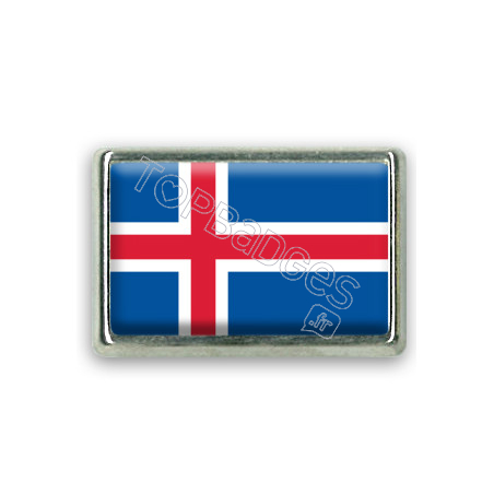 Pins rectangle : Drapeau Islande