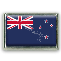 Pins rectangle : Drapeau Nouvelle Zélande