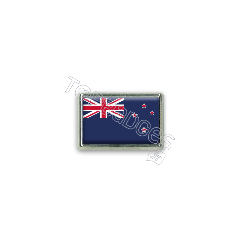 Pins rectangle : Drapeau Nouvelle Zélande