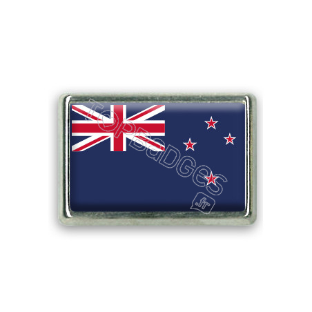 Pins rectangle : Drapeau Nouvelle Zélande