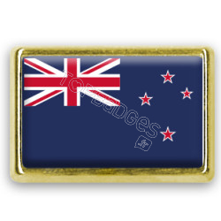 Pins rectangle : Drapeau Nouvelle Zélande