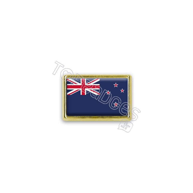Pins rectangle : Drapeau Nouvelle Zélande