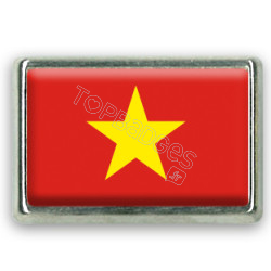 Pins rectangle : Drapeau Vietnam