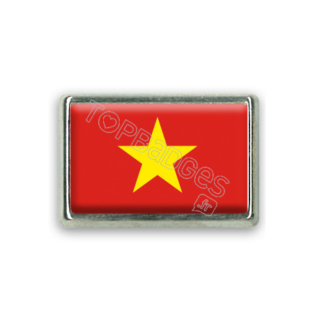 Pins rectangle : Drapeau Vietnam