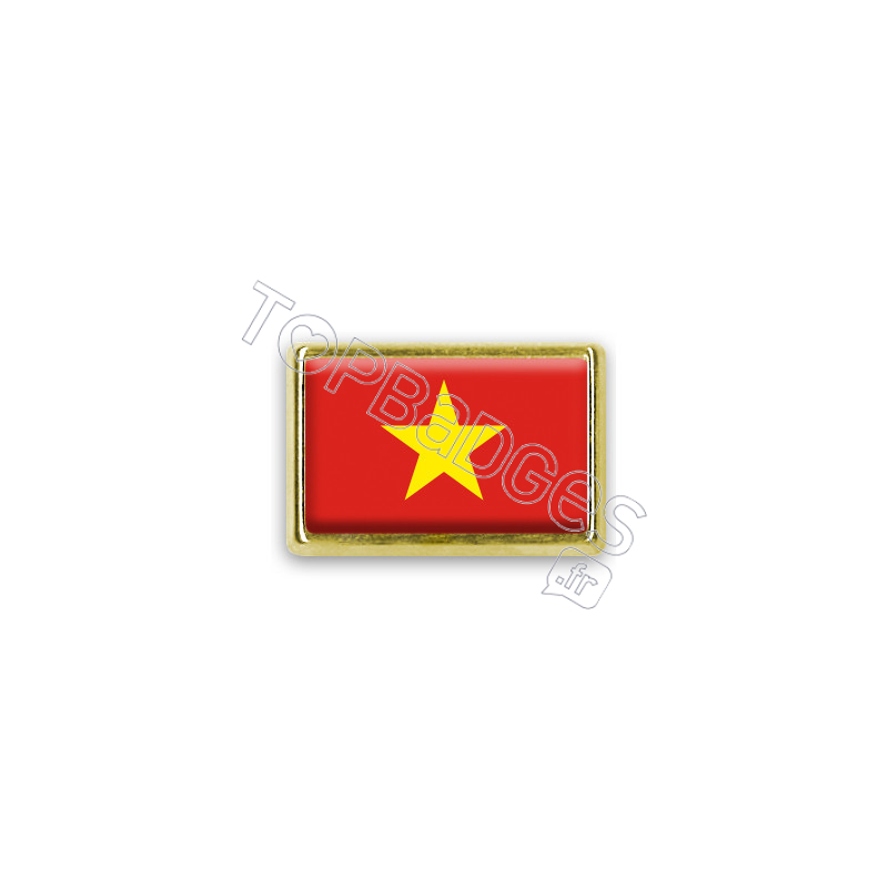 Pins rectangle : Drapeau Vietnam
