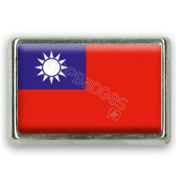 Pins rectangle : Drapeau Taïwan
