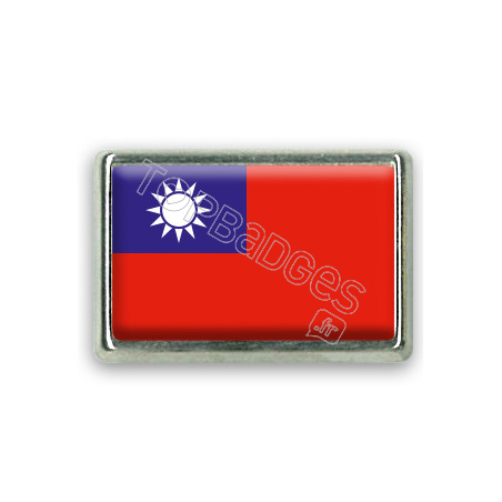 Pins rectangle : Drapeau Taïwan