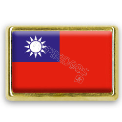 Pins rectangle : Drapeau Taïwan