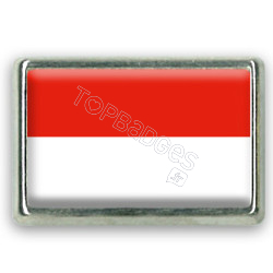Pins rectangle : Drapeau Indonésie