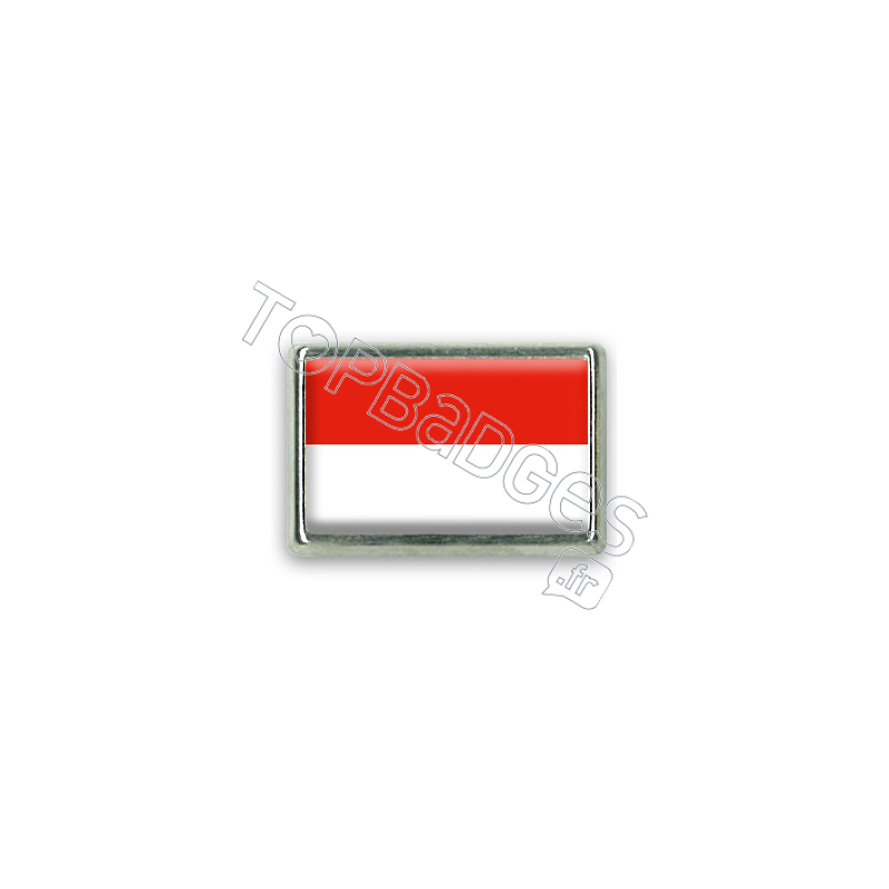 Pins rectangle : Drapeau Indonésie