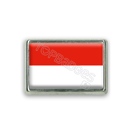 Pins rectangle : Drapeau Indonésie