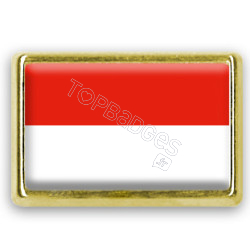 Pins rectangle : Drapeau Indonésie