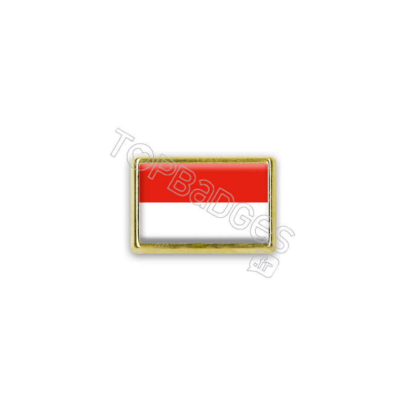 Pins rectangle : Drapeau Indonésie