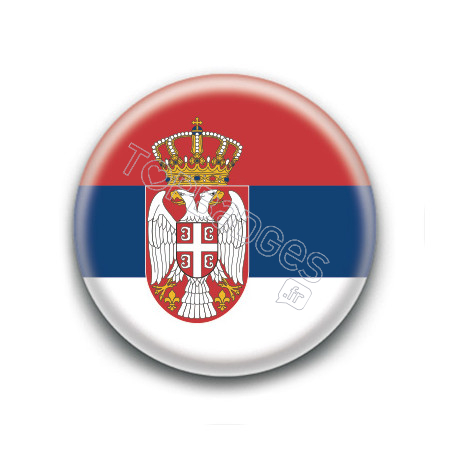 Badge : Drapeau Serbie