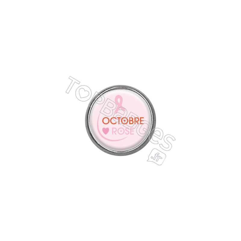 Pins rond : Octobre Rose