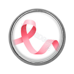 Pins rond : Ruban rose