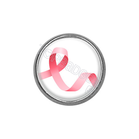 Pins rond : Ruban rose