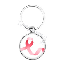 Porte-clés : Ruban rose