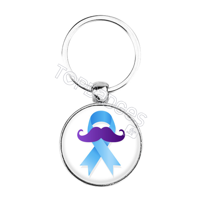 Porte-clés : Novembre bleu moustache