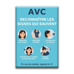 Magnet rectangle : AVC, reconnaître les signes qui sauvent