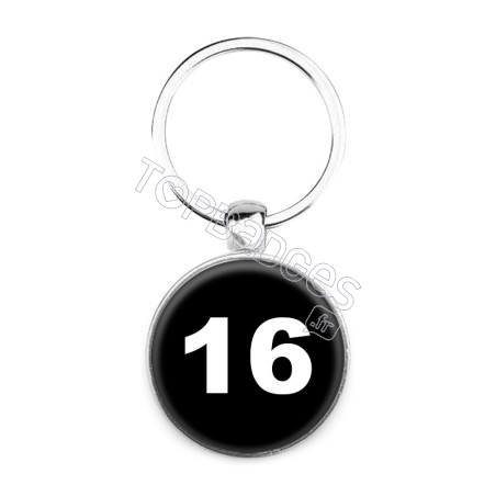 Porte-clés : Numéro 16