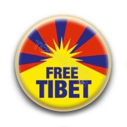 Badge Free Tibet Drapeau