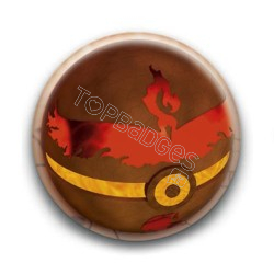 Badge Pokeball Equipe Rouge Bravoure