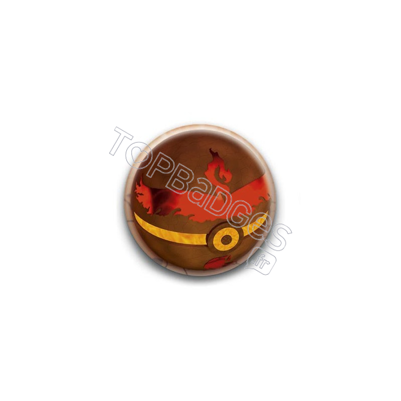 Badge Pokeball Equipe Rouge Bravoure