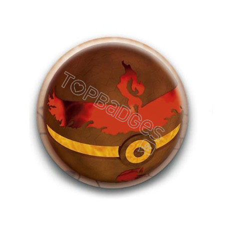 Badge Pokeball Equipe Rouge Bravoure